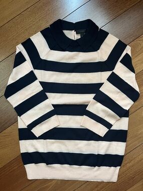 NWOT J. Crew Merino Sweater Peter Pan Collar